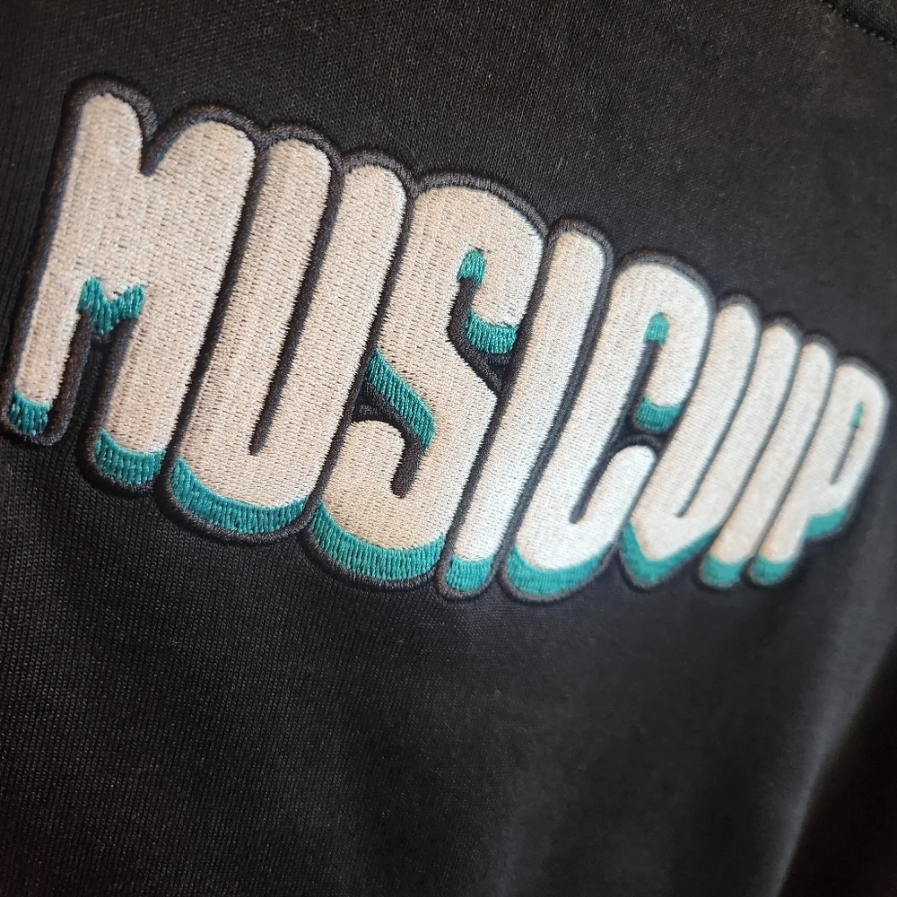 Men's Grupo Firme Embroidered Sweater Sweatshirt MUSICVIP Black Large Like New! - Picture 7 of 9